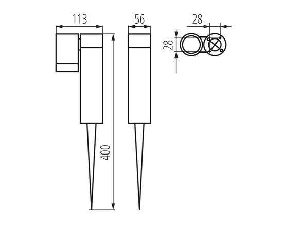 Грунтовый светильник Kanlux USTI SP 1X7 GR 36561, изображение 3