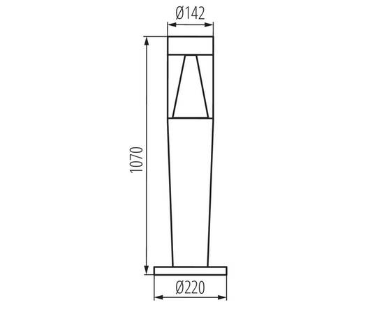 Уличный светильник Kanlux INVO TR 107-O-GR 29177, изображение 2