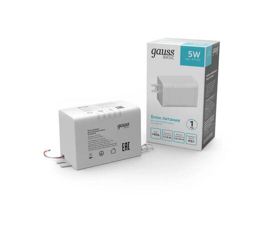Блок питания Gauss 5W 12V IP67 BT520, изображение 5
