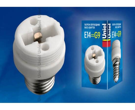 Переходник с цоколя Е14 на G9 Uniel LH14-G9L 06473, изображение 2