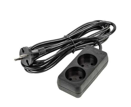 Удлинитель Uniel Ultra 2гн х 2м б/з S-CU2-3 Black UL-00009976