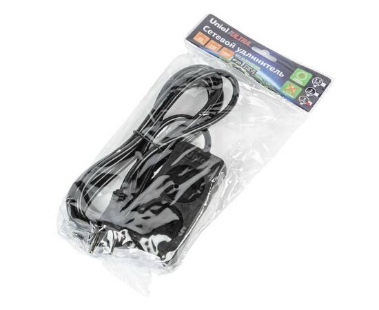 Удлинитель Uniel Ultra 2гн х 2м б/з S-CU2-3 Black UL-00009976, изображение 2