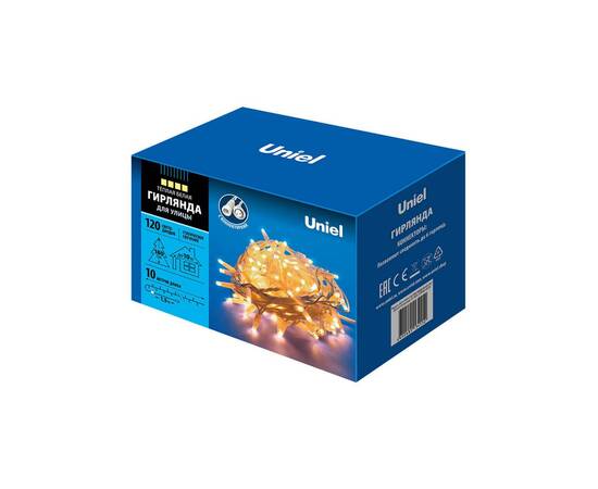 Уличная светодиодная гирлянда Uniel 220V теплый белый ULD-S1000-120/SWK Warm White IP67 UL-00007203, изображение 3