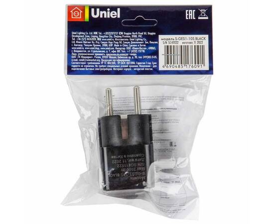 Переходник сетевой Uniel 1гн с/з S-GES1-10S Black UL-00010562, изображение 2