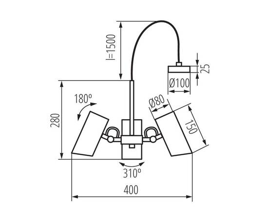 Подвесной светильник Kanlux AGZAR C 3xE14 B 36252, изображение 4