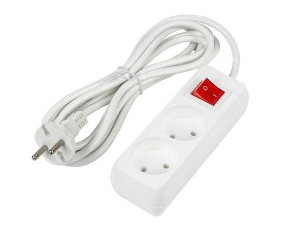 Удлинитель Uniel Ultra 2гн х 3м б/з S-CU2-3B White UL-00009992
