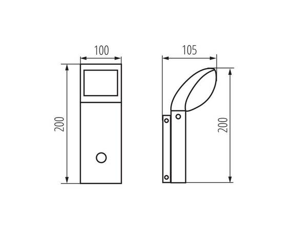 Садовый настенный светильник Kanlux ABETE LED EL 20 SE-GR 36573, изображение 6