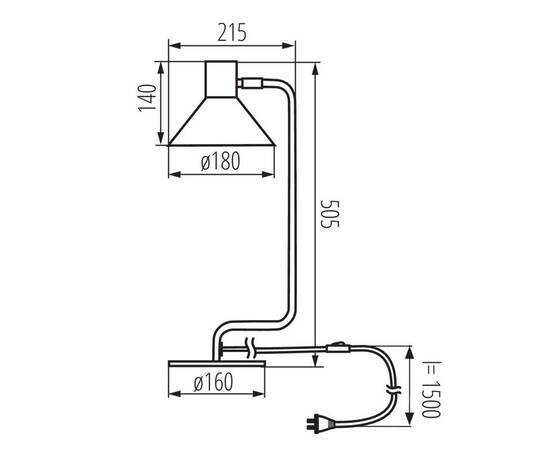 Настольная лампа Kanlux NEDIA E14 W 34476, изображение 4