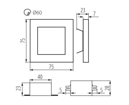 Подсветка лестницы Kanlux APUS LED AC B-WW 26537, изображение 4