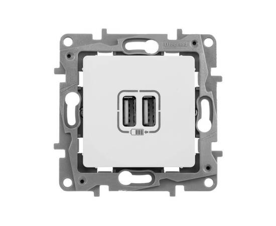 Розетка 2хUSB Legrand Etika белая 672294