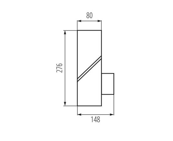 Садовый настенный светильник Kanlux LAVEN EL 28 SE-GR 36547, изображение 2