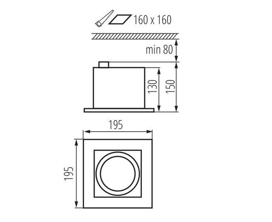 Точечный светильник Kanlux MATEO ES DLP-150-W 32931, изображение 4