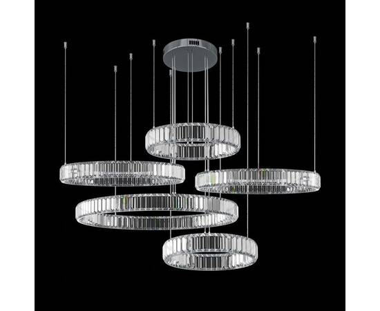 Подвесная светодиодная люстра Loft IT Crystal ring 10135/5 Chrome, изображение 2