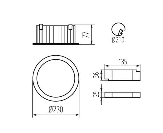 Точечный светодиодный светильник Kanlux TIBERI PRO 40W-940-B 35675, изображение 2