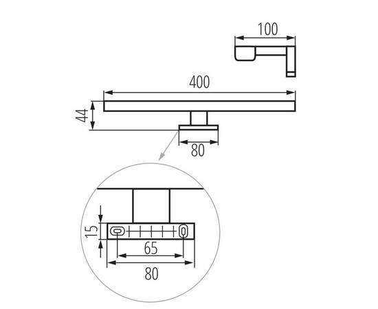 Настенный светодиодный светильник Kanlux ASTIM IP44 8W-NW-W 34931, изображение 2