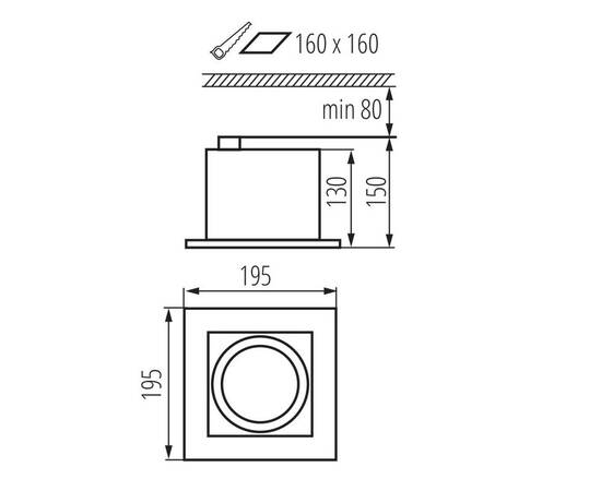 Точечный светильник Kanlux MATEO ES DLP-150-B 32930, изображение 4