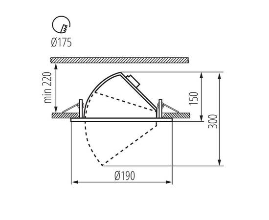 Точечный светодиодный светильник Kanlux HIMA LED 23W-NW-B 22842, изображение 4