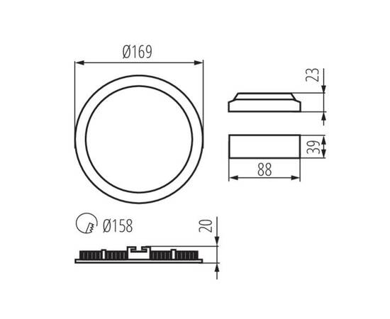 Потолочный светодиодный светильник Kanlux Rounda 28930, изображение 2