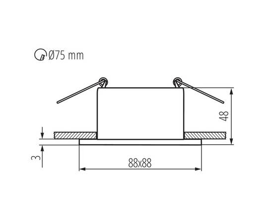 Точечный светильник Kanlux GLOZO DSL G/W 36212, изображение 2