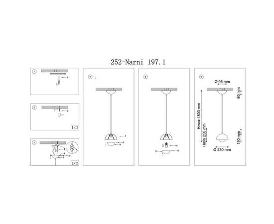 Подвесной светильник Lucia Tucci Narni 197.1 Verde, изображение 2