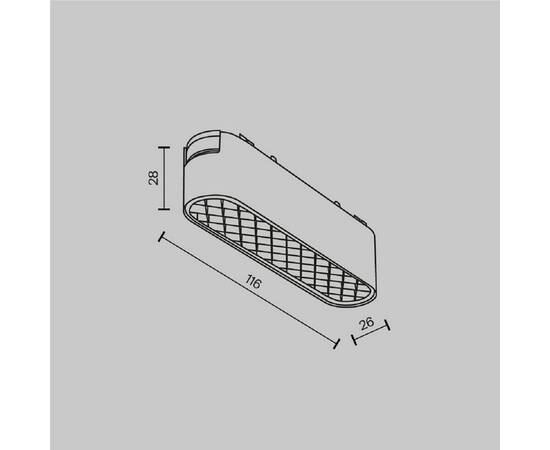 Трековый светодиодный светильник Maytoni Technical Radity Basis Grid TR084-1-6W4K-W, изображение 7