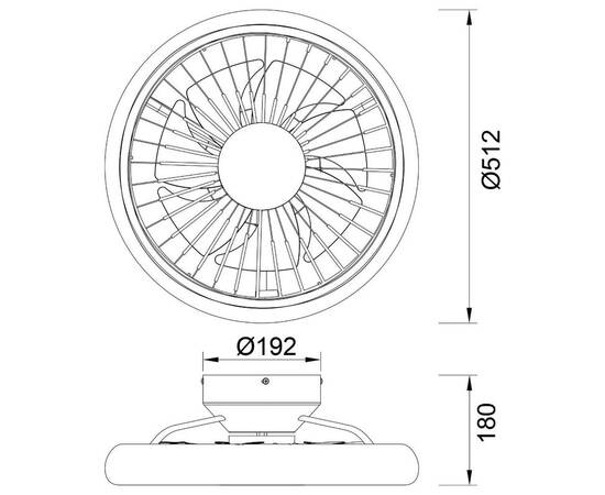 Потолочная светодиодная люстра-вентилятор Mantra TURBO 8231, изображение 2