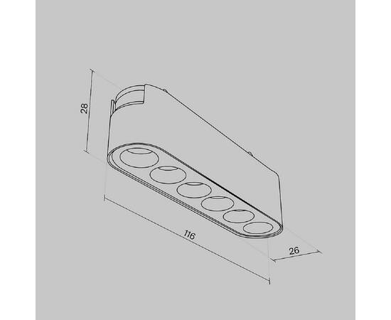 Трековый светодиодный светильник Maytoni Technical Radity Points TR082-1-6W4K-M-W, изображение 6