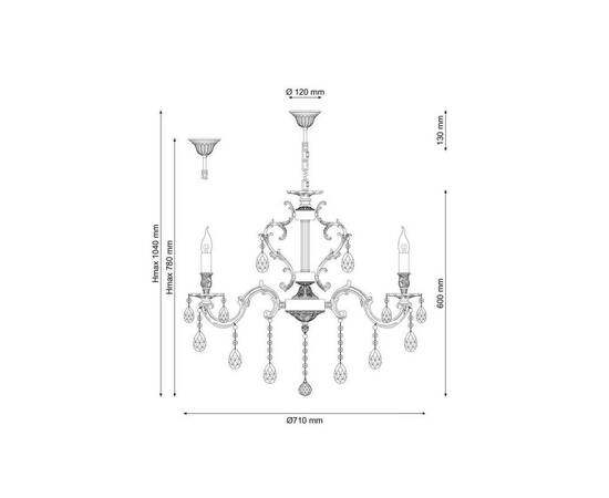 Подвесная люстра Lucia Tucci Barletta 1730.8 Cream White, изображение 2