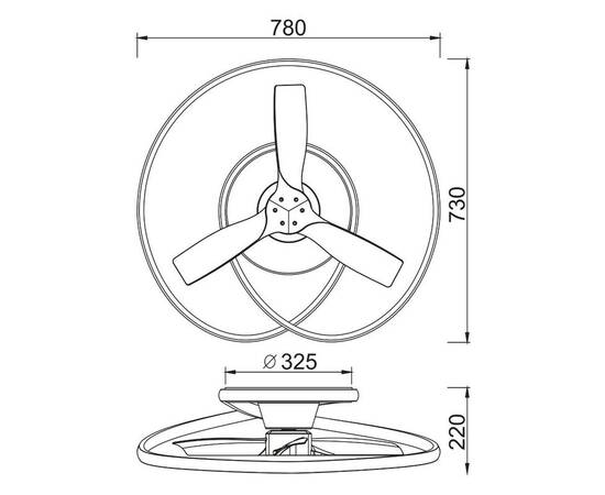 Потолочная светодиодная люстра-вентилятор Mantra OCEAN 8236, изображение 2