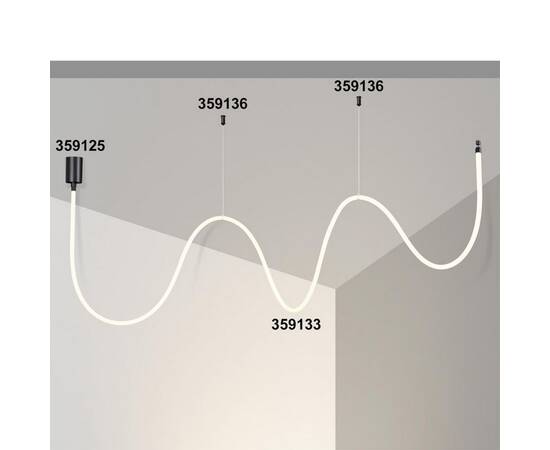 База для гибкого неона Novotech Konst Ramo для накладного монтажа 359125, изображение 4