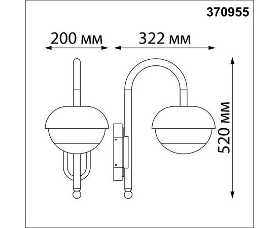 Уличный настенный светильник Novotech Street Acorn 370955, изображение 2