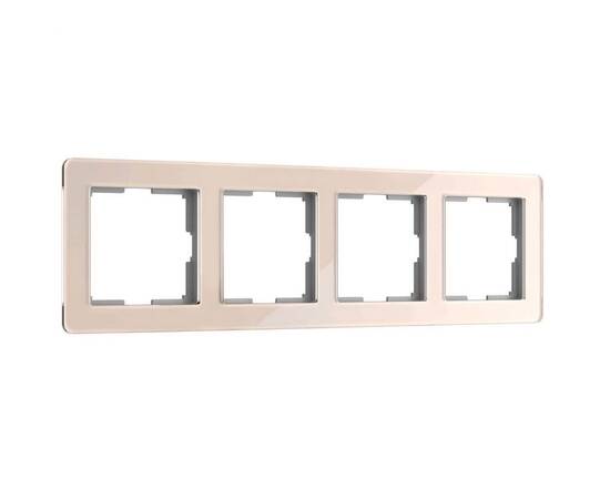 Рамка Werkel Acrylic на 4 поста айвори W0042743 4690389190551