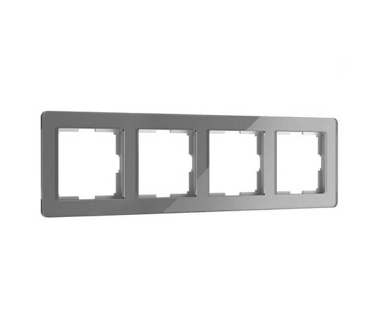 Рамка Werkel Acrylic на 4 поста графит W0042704 4690389190537