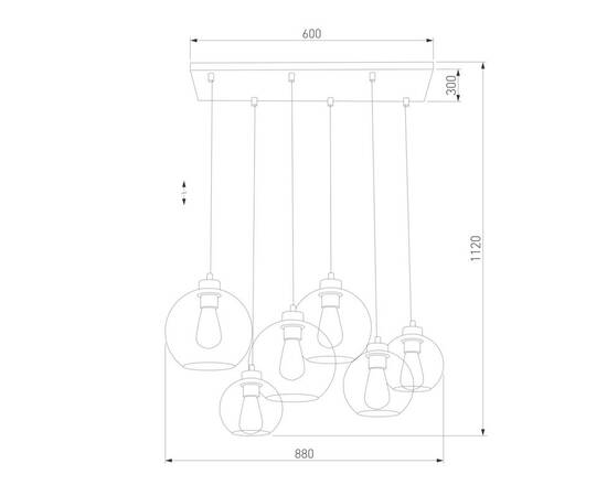 Подвесная люстра TK Lighting 2833 Cubus, изображение 2