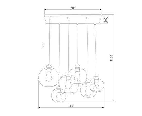 Подвесная люстра TK Lighting 2833 Cubus, изображение 3