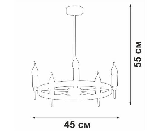 Подвесная люстра Vitaluce V3001-1/5PL, изображение 3