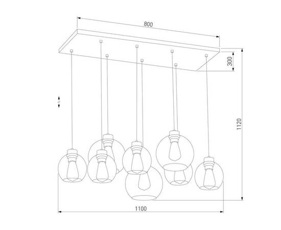 Подвесная люстра TK Lighting 4113 Cubus Graphite, изображение 3