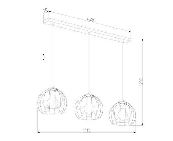 Подвесной светильник TK Lighting 4483 Universo Black, изображение 2