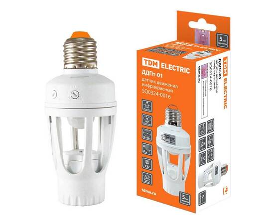Датчик движения инфракрасный TDM Electric в патрон ДДПт-01 SQ0324-0016