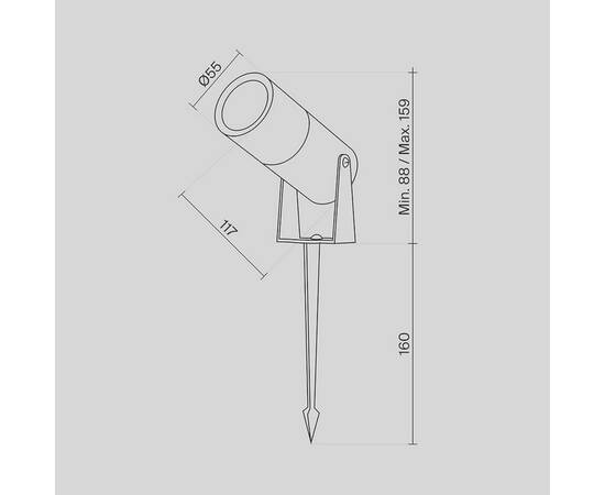 Ландшафтный светодиодный светильник Maytoni Bern O050FL-L5GF3K, изображение 2