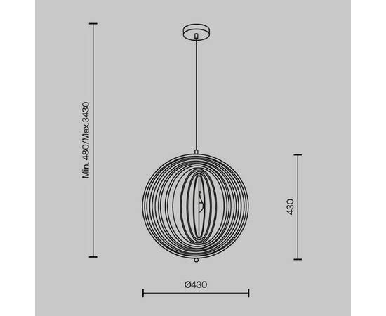 Подвесной светильник Maytoni Modern Roots MOD197PL-01W, изображение 5