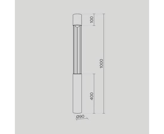 Уличный светодиодный светильник Maytoni Mill O427FL-L12GF3K, изображение 2