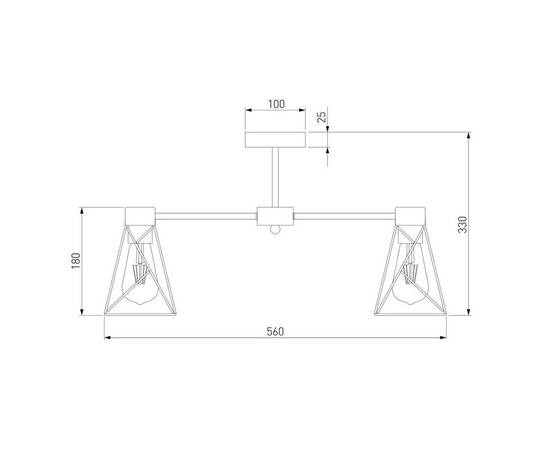 Потолочная люстра Eurosvet Trappola 70107/5 черный/латунь, изображение 2