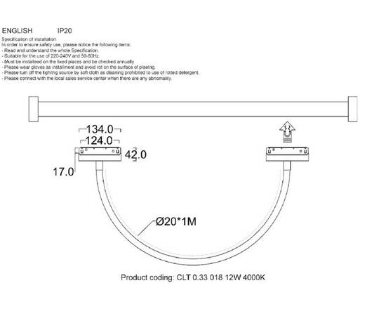 Трековый светодиодный светильник для магнитного шинопровода Crystal Lux Space CLT 0.33 018 12W BL 4000K, изображение 2