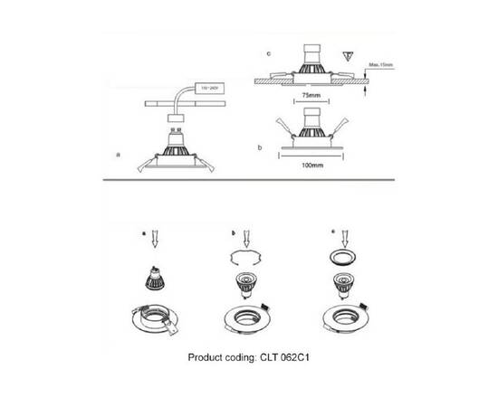 Встраиваемый светильник Crystal Lux CLT 062C1 WH, изображение 2