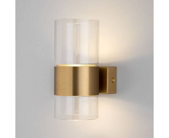 Настенный светодиодный светильник Eurosvet Watford 40021/1 LED латунь/прозрачный