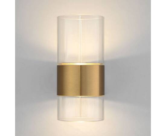 Настенный светодиодный светильник Eurosvet Watford 40021/1 LED латунь/прозрачный, изображение 3