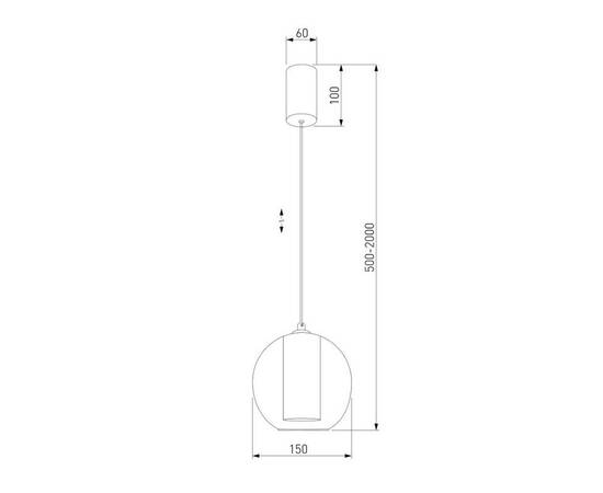 Подвесной светодиодный светильник Eurosvet Cobble 50258/1 LED шоколад, изображение 4
