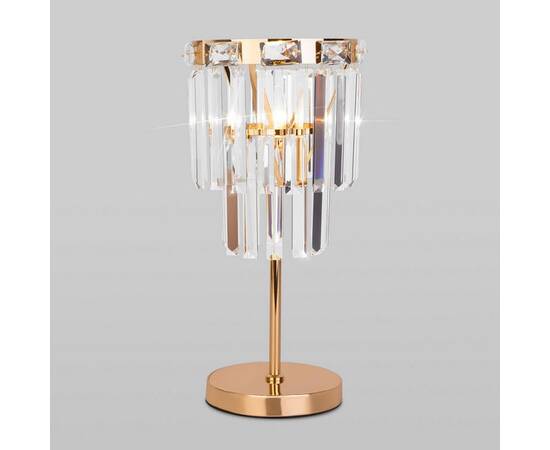 Настольная лампа Eurosvet Elegante 01136/1 золото/прозрачный хрусталь Strotskis