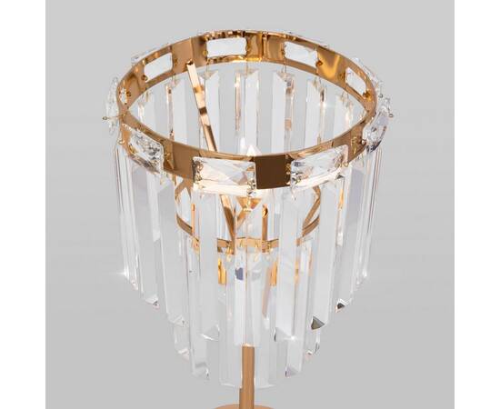 Настольная лампа Eurosvet Elegante 01136/1 золото/прозрачный хрусталь Strotskis, изображение 2